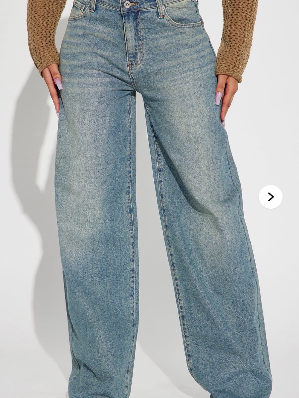 Fashion Nova Light Blue Wide-Leg Jeans